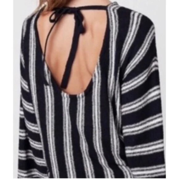 Express ~ Love Wins Striped Knit Flare Sleeve Top in Medium - Picture 2 of 12